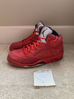 Jordan 5 red suede size 9.5