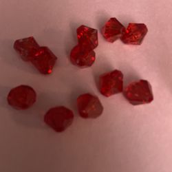 Large Acrylic Red  Beads