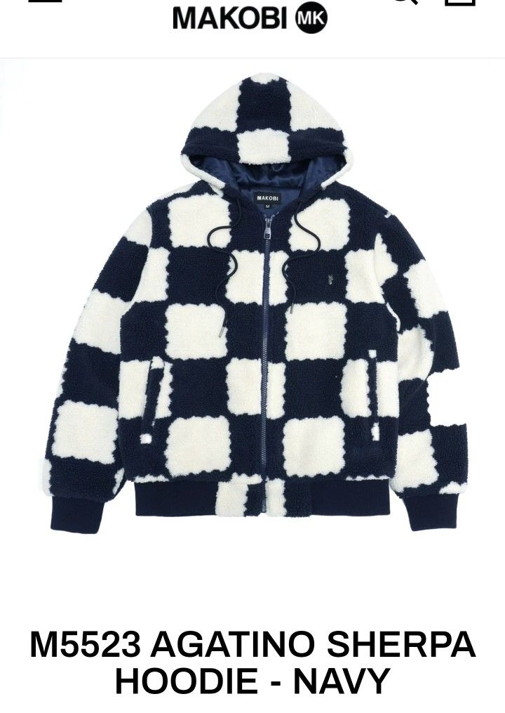 Agatino Sherpa Jacket With hood.