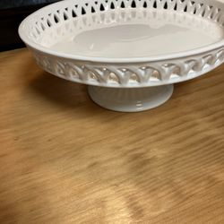 White Cake Plate Stand 