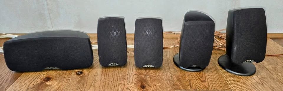 Klipsch 5.1 Surround Sound Speaker System With Polk PSW10 Subwoofer And Demon AVR-S570BT Receiver