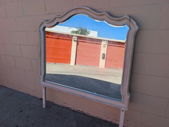 Vintage Dresser Mirror with Ornate Wood Frame