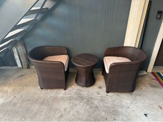 Outdoor chairs and table