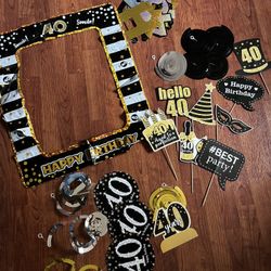 40th Birthday Party Inflatable Photo Frame Props Decorations 