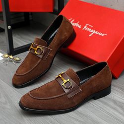Ferragamo Men’s Leather Shoes With Box 2026 New