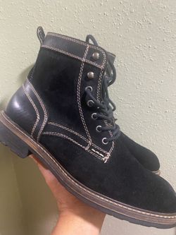 G ah& Co Bass Men's Reddington Suede Leather Black Boots Size 10.5