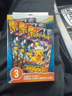 Pokemon TCG - Surging Sparks - 3 Pack Boosters - Factory Sealed
