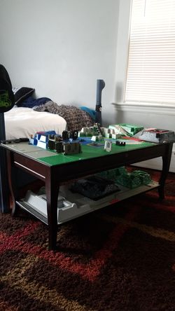 KIDS LEGO TABLE Pier 1 wood 2 levels CUSTOM built LEGO TABLE