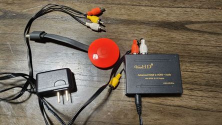 Google Chromecast 2nd Gen + ViewHD HDMI Audio Extractor – Like New | Bundle