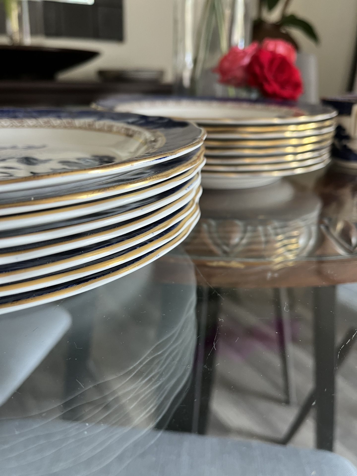 Royal Doulton Fine China Booths 'Real Old Willow' Salad Plates