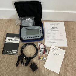 Tempo TV90 Cable Scout CATV Cable Tester Kit w/ Battery Charger Case Manual Accessories