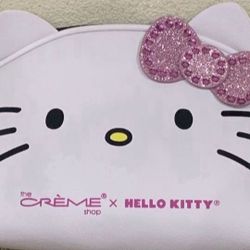 HELLO KITTY cosmetic bag w/ Gem Glitter Bow