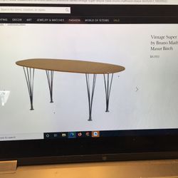 REDUCED!!  Vintage Super Ellipse Danish Modern ORIGINAL MCM In Masur Birch By Bruno Mathsson