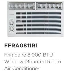  Frigidaire 8000 BTU 115V Window Mounted A/C Unit 