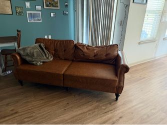 Leather Couch $120 needs to go pickup only