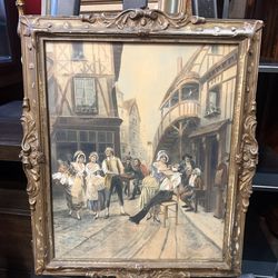 Antique beautiful art with antique frame