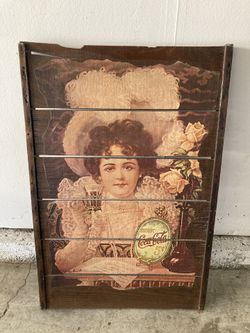 Vintage Coca Cola Wood Sign