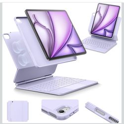 ESR iPad Air 13 Inch Case Keyboard (M3/M2, 2025/2024), Easy-Set Magnetic Stand, Portrait/Landscape Mode, Removable Case with Multi-Touch Trackpad, Reb