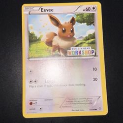 Eevee 63/99 common build-a-bear workshop Stamped promo art non-HoloFoil 2014