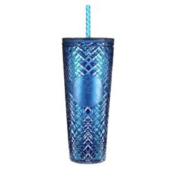 Starbucks Holiday Tumbler Blue Jeweled Azure 24oz
