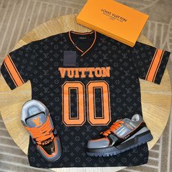 Louis Vuitton Shoes With Jersey Brand New Sneakers With Box And Dust Cover 