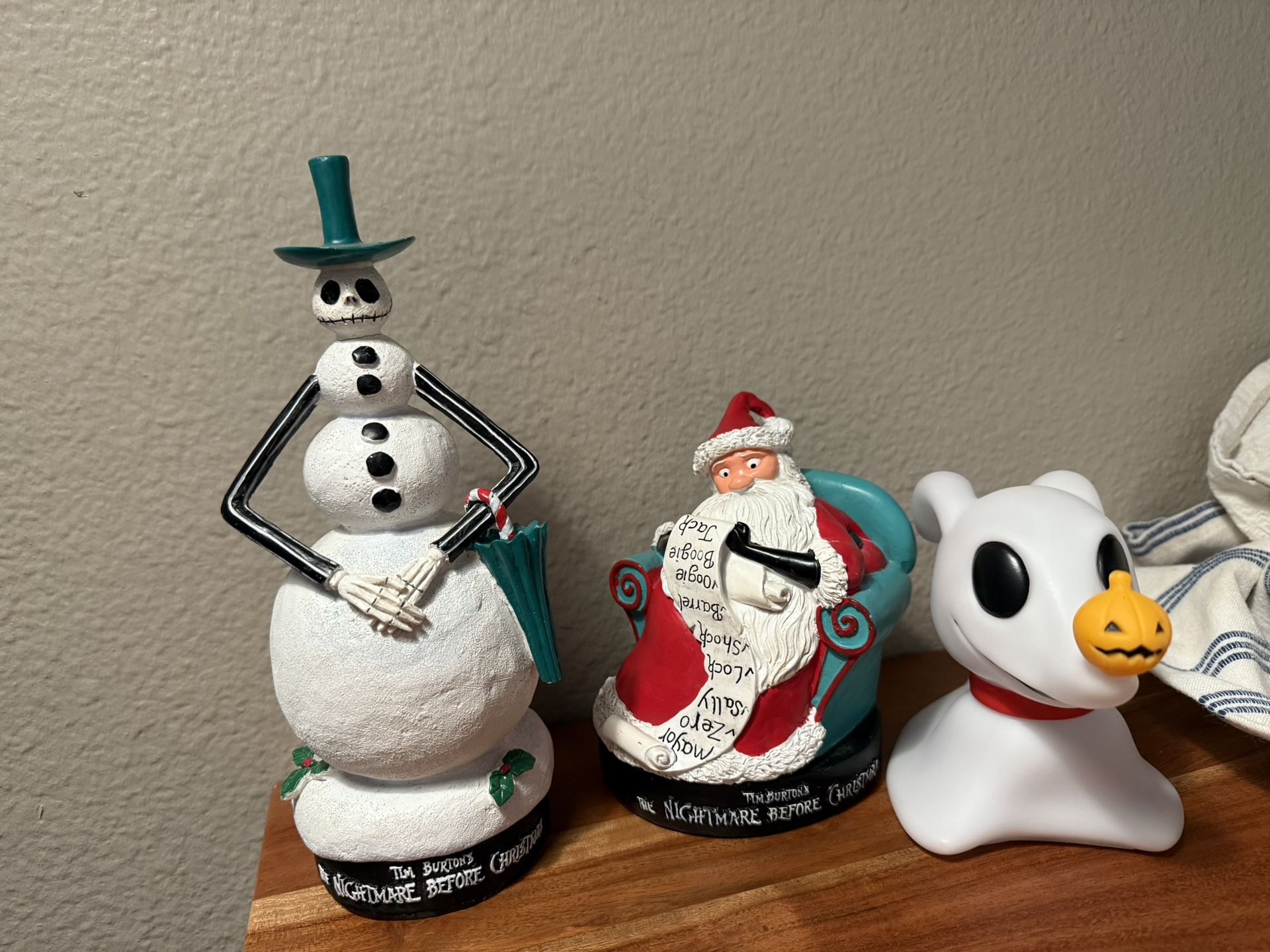 Nightmare Before Christmas Collectible Figurines – Damaged but Display Well