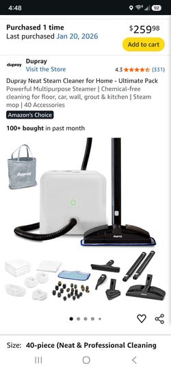 Dupray Neat Steam Cleaner - Ultimate Pack (40-Piece) - LIKE NEW IN BOX