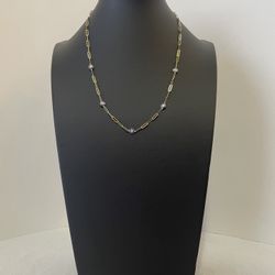 18” 10k Evil Eye Necklace 