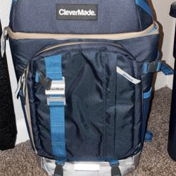 CleverMade Cardiff 24-Can Backpack Cooler, Navy/Neptune Blue