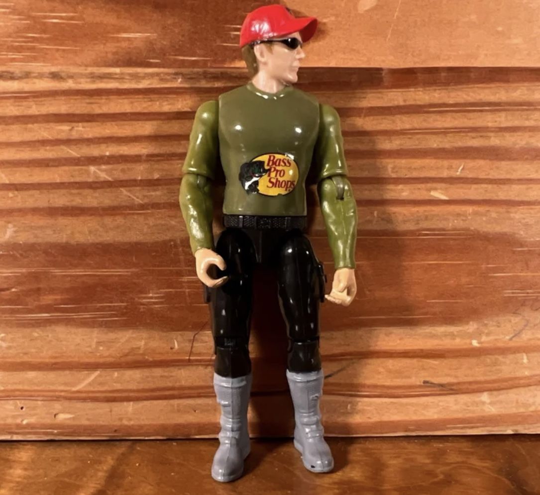 BASS PRO SHOP SPORTSMAN FISHERMAN ACTION FIGURE 4”