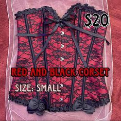 Corset: Black And Red