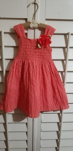 Coral Pink Toddler Dress