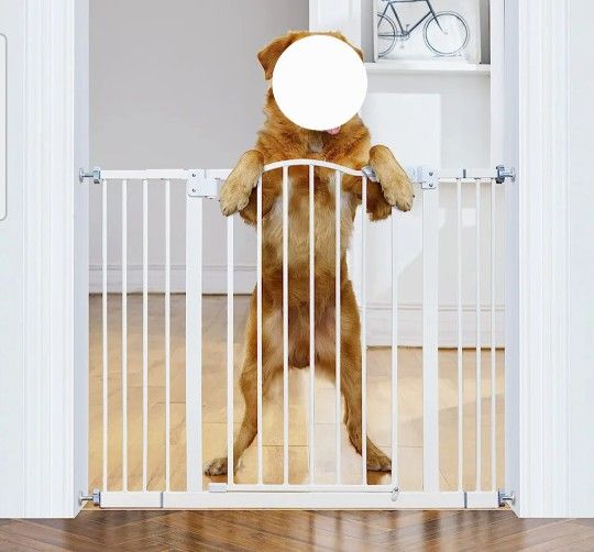 InnoTruth 29-39.6" Baby Gate for Pets, Auto Close Both Sides Dog Gate with One-Hand Opening, 30" Tall Safety Gates for Stairs, Hallways, Bedrooms, Wal