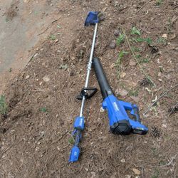 Two Kobalt 24-volt cordless yard tools