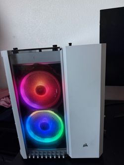 Corsair White Mid-Tower PC Case with RGB Fans