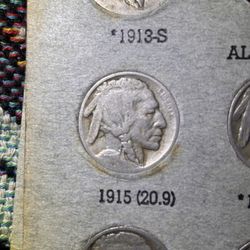 1915 Buffalo Nickel ERROR 1913 Stamp
