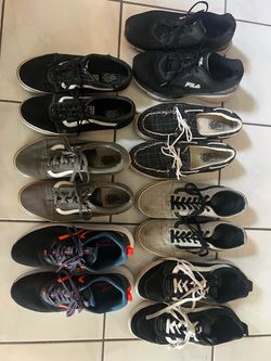 7 Pairs Men’s Size 12 Shoes – Vans, Reebok & FILA