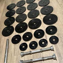 200 lbs Yes4All Cast Iron Adjustable Dumbbells With Connector To Convert In Small Bar