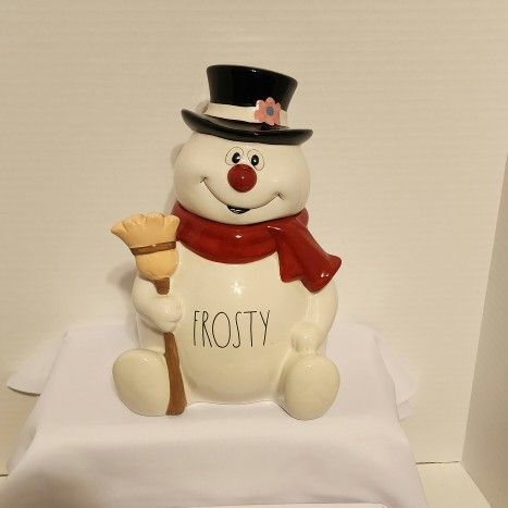 Christmas Frosty Snowman Cookie Jar