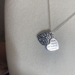 Sterling Silver Mom Necklace