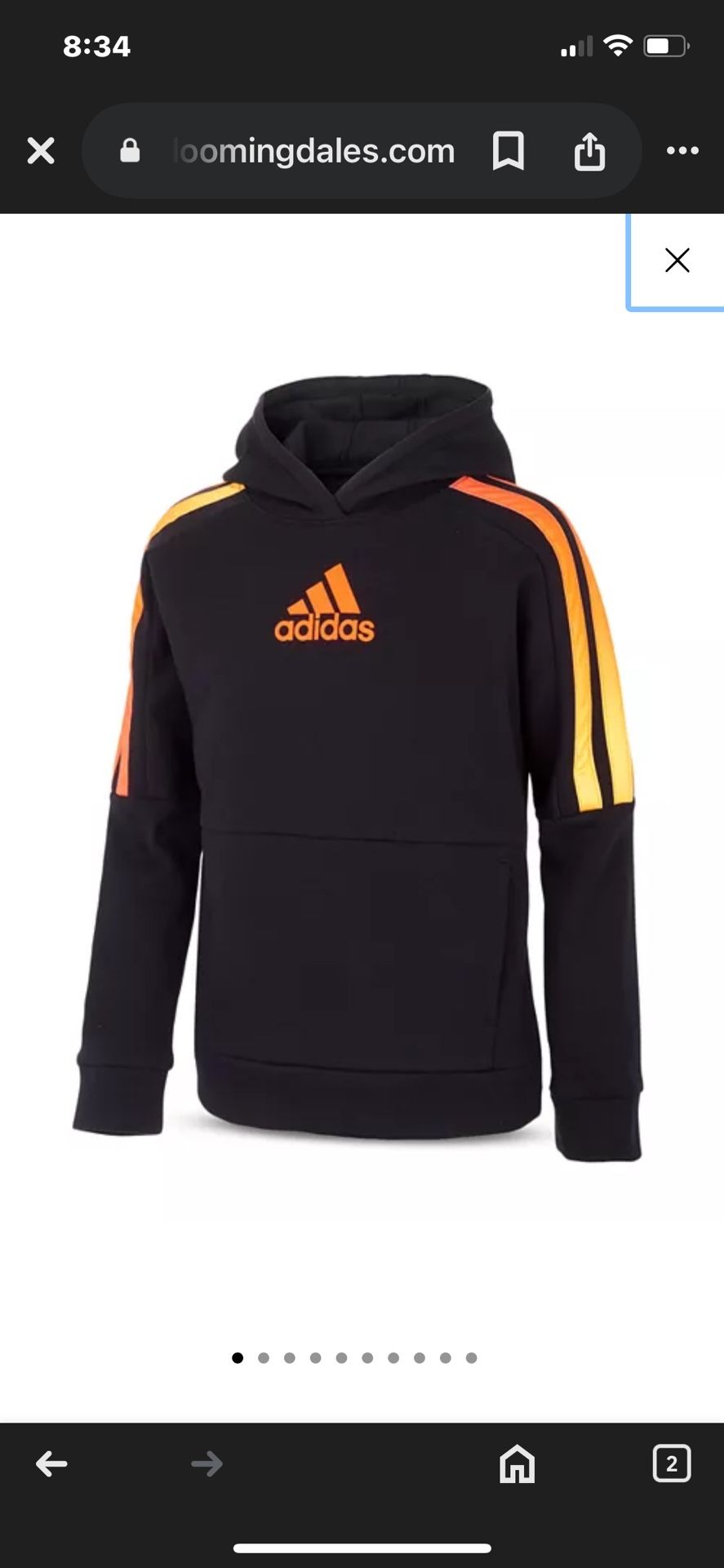 Adidas kids sweater hoodie( size: M 10/12)