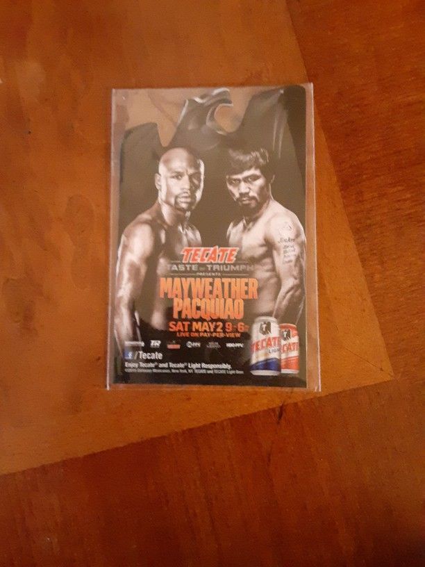 Selling Tecate Pacquiao Mayweather Fight Card