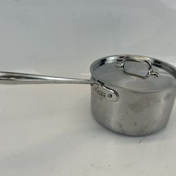 All-Clad 4 qt Sauce Pan with Lid 8" Diameter 5” Deep Stainless Steel Pot
