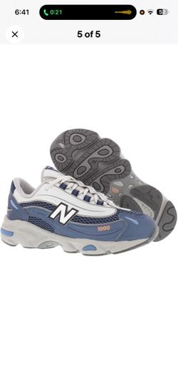 New New Balance 1000 big kids boy size 6 blue grey silver