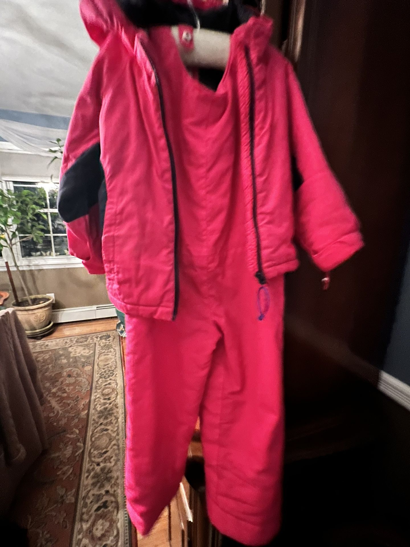 toddlers childrens place girls pink/navy snowsuit -3t