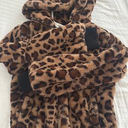 Cheetah print hoodie size S