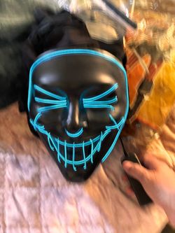 LED Light-Up Halloween Costume Mask