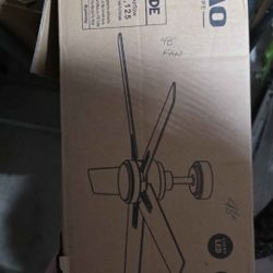 Black Wood Grain 48" Ceiling Gan