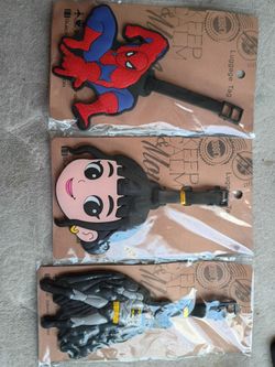 Superhero Character Luggage Tags Set of 3