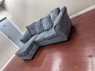 Small gray sectional sofa
